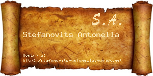 Stefanovits Antonella névjegykártya